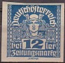 Austria - 1920 - Personajes - 12 - Azul - Mercurio - Scott P36 - 0